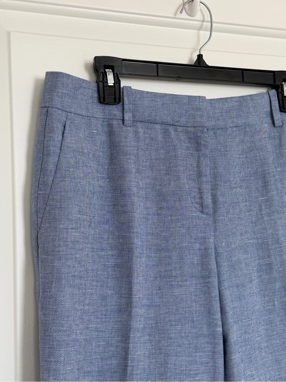 Ann Taylor Linen Blend Chambray The Straight Lightweight Size 12